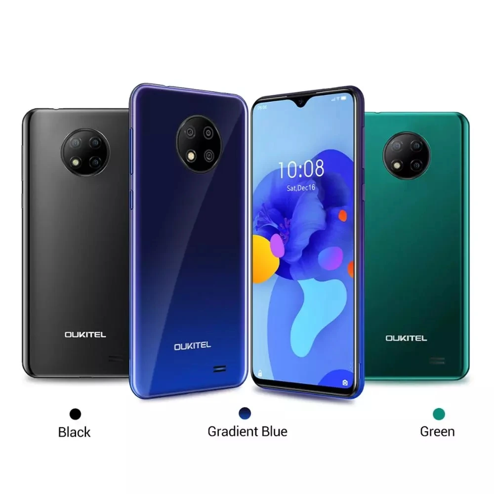 

OUKITEL C19 6.49'' 4G LET Smartphones 2GB 16GB Ouad Core Mobile Phones HD+ Camera MTK6737 5+13PM Android10.0 4000mAh Cellphones