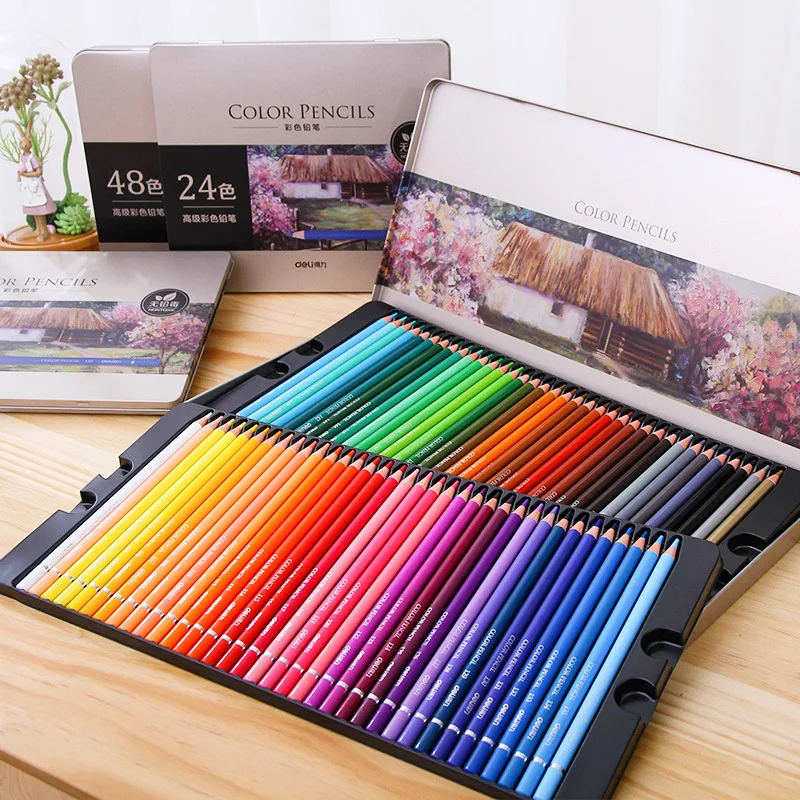 6567 oil color pencil iron box 36 color 48 color 72 color filling pen advanced color lead drawing sketch