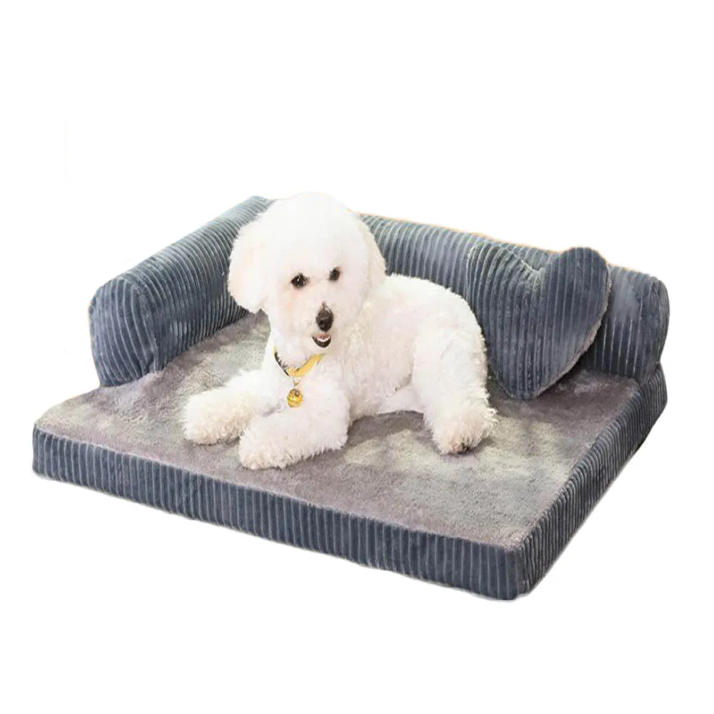 Вельветовая кровать для собак и диван со съемным матрасом уютное гнездо домашних
