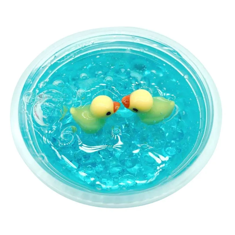 Пушистые слизи прозрачные плавающие утки DIY игрушки для детей сжимаемые игрушка