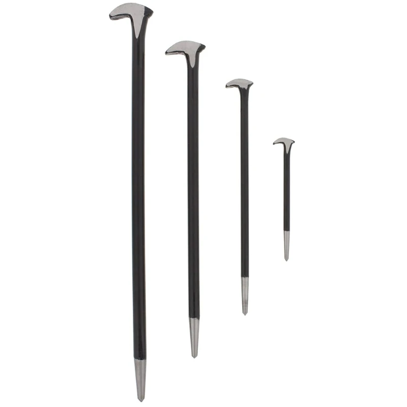 

Rolling Head Pry Bar Set Pry Bar Round Rod Nail Puller 6 in 12 in 16 in 20 in