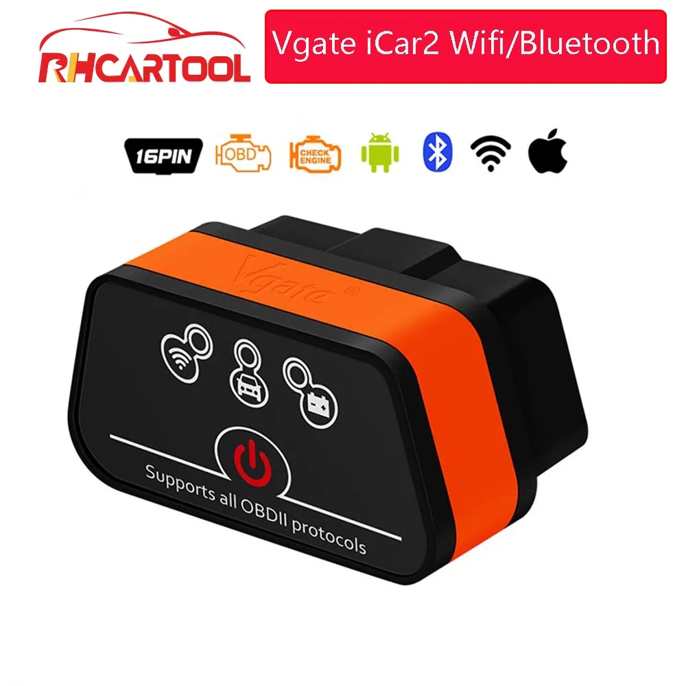 ELM327 Vgate iCar2 Wifi/Bluetooth OBD2 диагностический инструмент для IOS iPhone/Android/ПК icar 2 Bluetooth wifi ELM