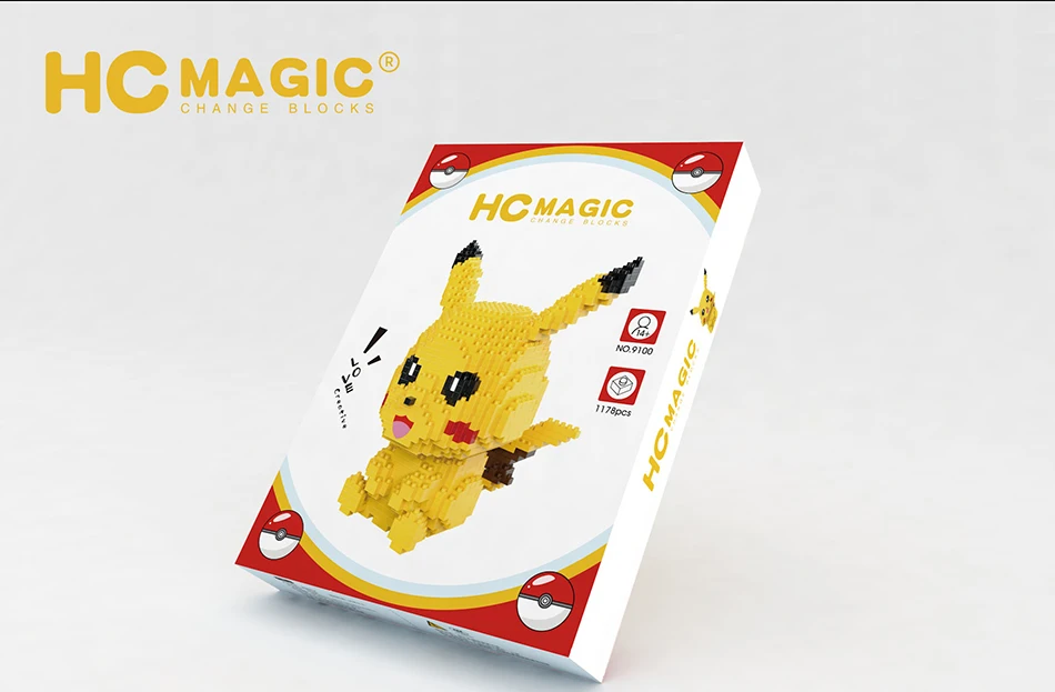 HC волшебный Алмаз строительные блоки игрушки мультфильм микро кирпичи чармандер аниме игрушка аукциона фигурки милые дети подарок на день рождения