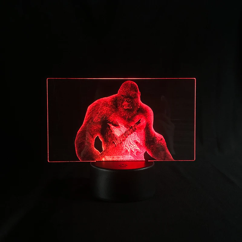 

Colorful Movie Two Tone Lamp King Kong Gorilla for Child Touch Sensor Festival Gift Two Tone Led Light Colorful Two Tone 3D Lamp