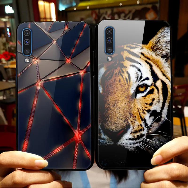 6," Funda для samsung Galaxy A50 чехол стекло твердая задняя крышка чехол для телефона для samsung Galaxy A50 чехол TPU рамка A 50 Coque