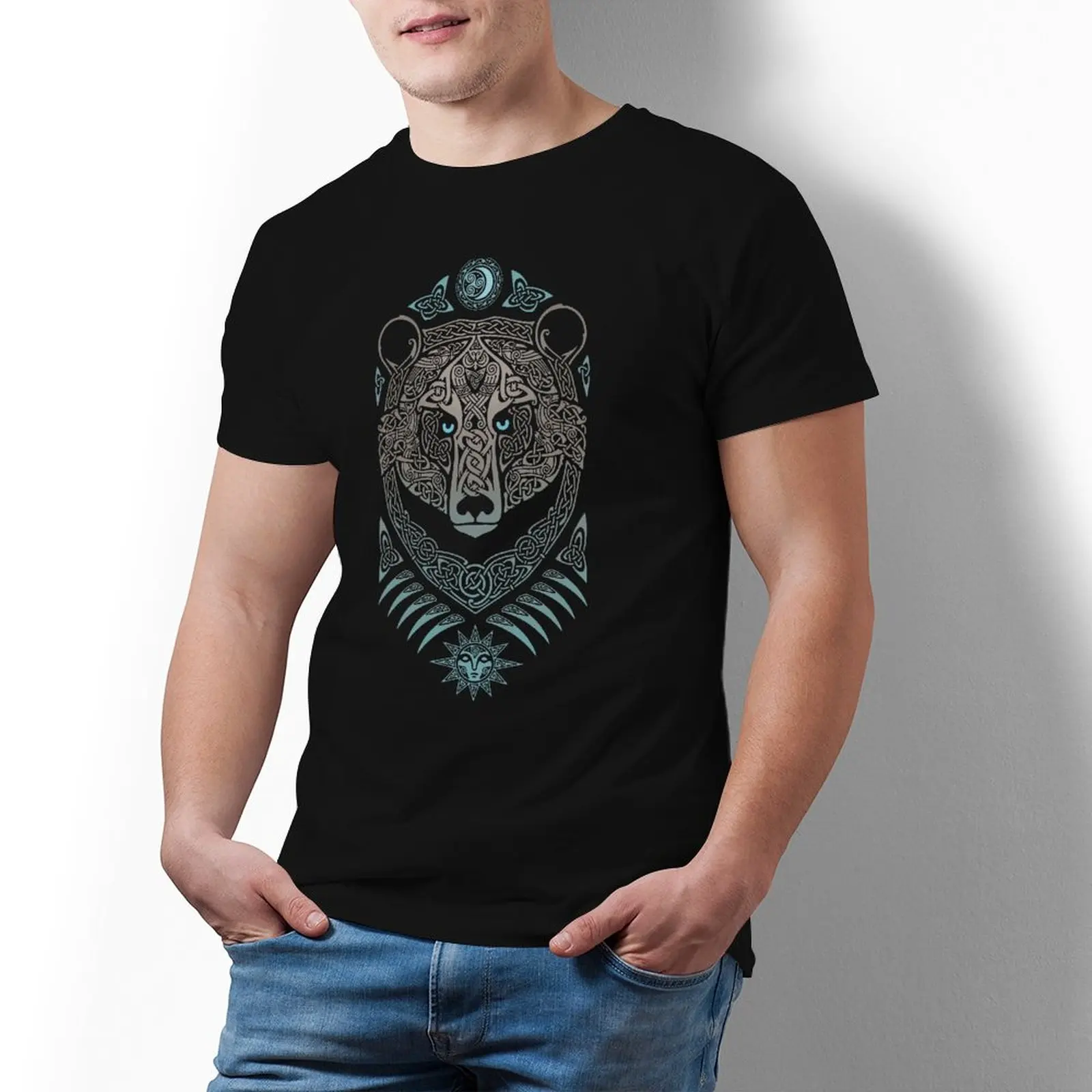 

Футболка мужская с принтом сына Одина, 100 хлопок, с коротким рукавом