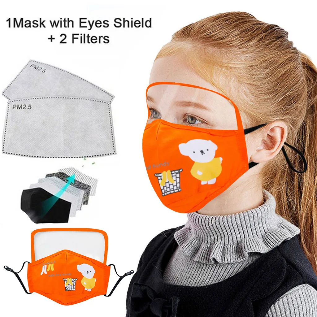На открытом воздухе Детские Уход за кожей лица маска для с глазами щит + 2 фильтры