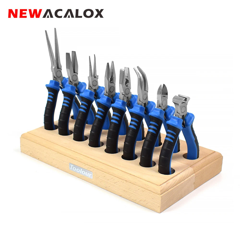 Мини плоскогубцы NEWACALOX набор прецизионных плоскогубцев 4 5 дюйма заостренные для