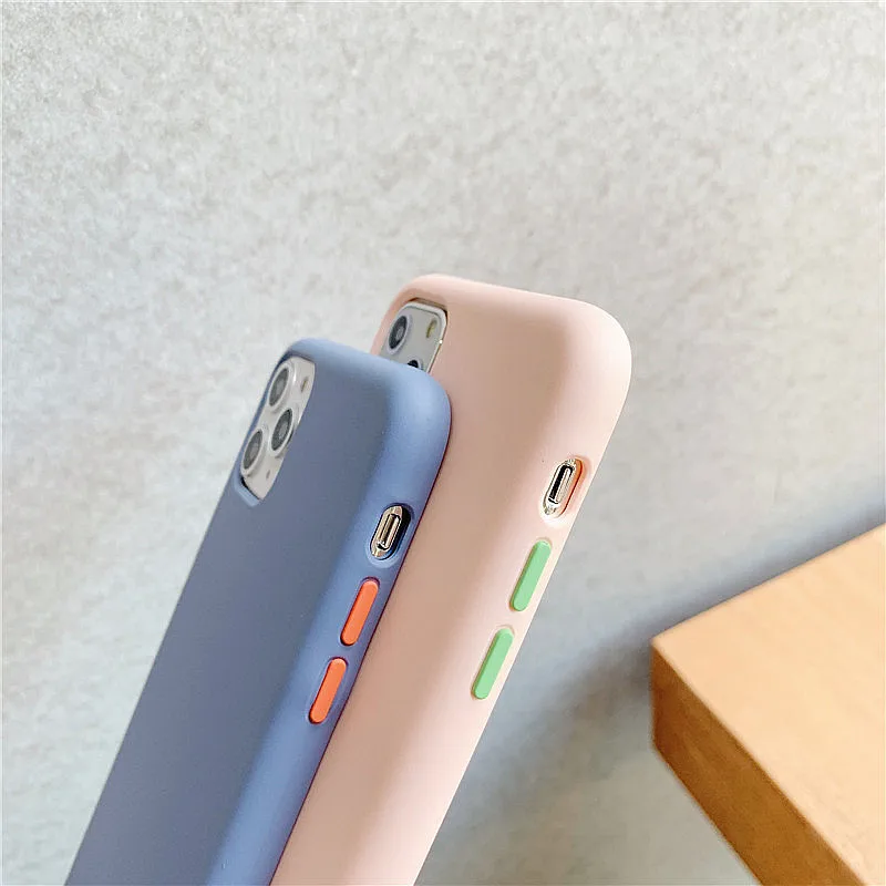 Однотонный силиконовый чехол для Iphone 11 Pro Max X Xr Xs 7 8 Plus простой мягкий