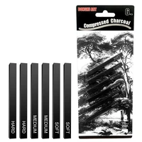 2021 new 6 graphite pencils 2 soft medium and hard sketch and sketch charcoal pens carbon strips art supplies cnorigin
