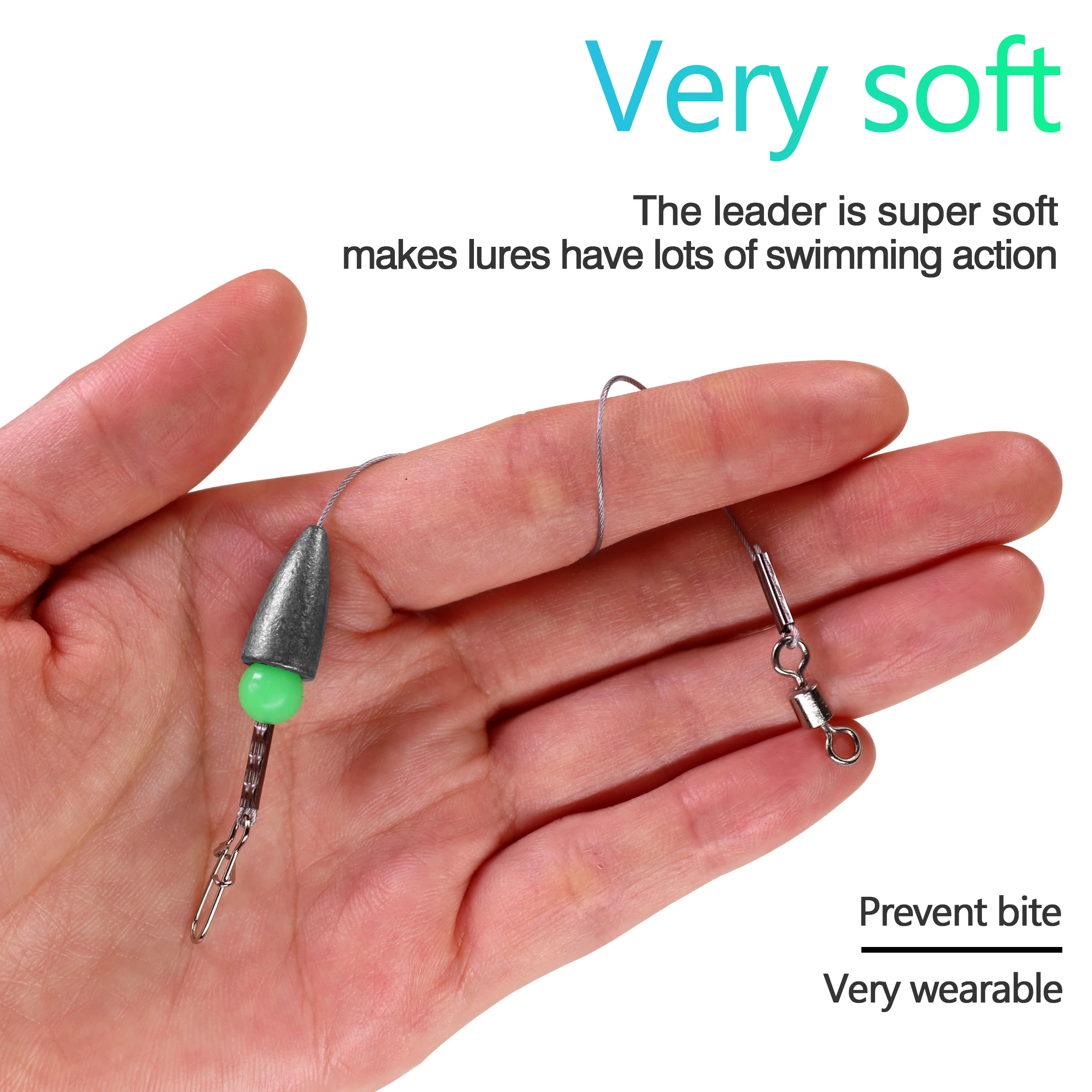 5 шт. рыболовная Каролина готов снасти с грузилом из нержавеющей стали поводковая