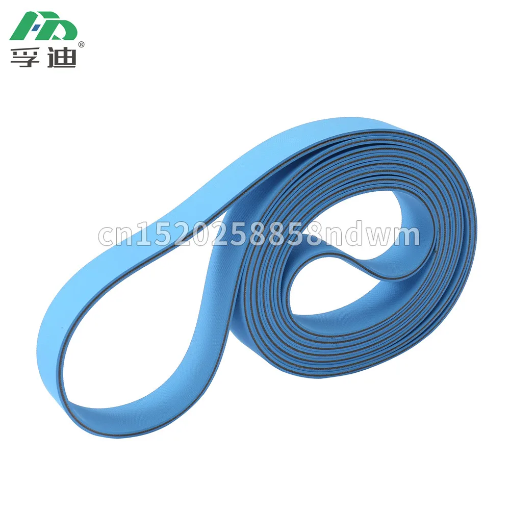 

3/4/6mm Thickness Double Blue Nylon Sandwich Rubber Flat Belt/NBR For BOBST/HOSON/GAOTIAN Folder Gluer