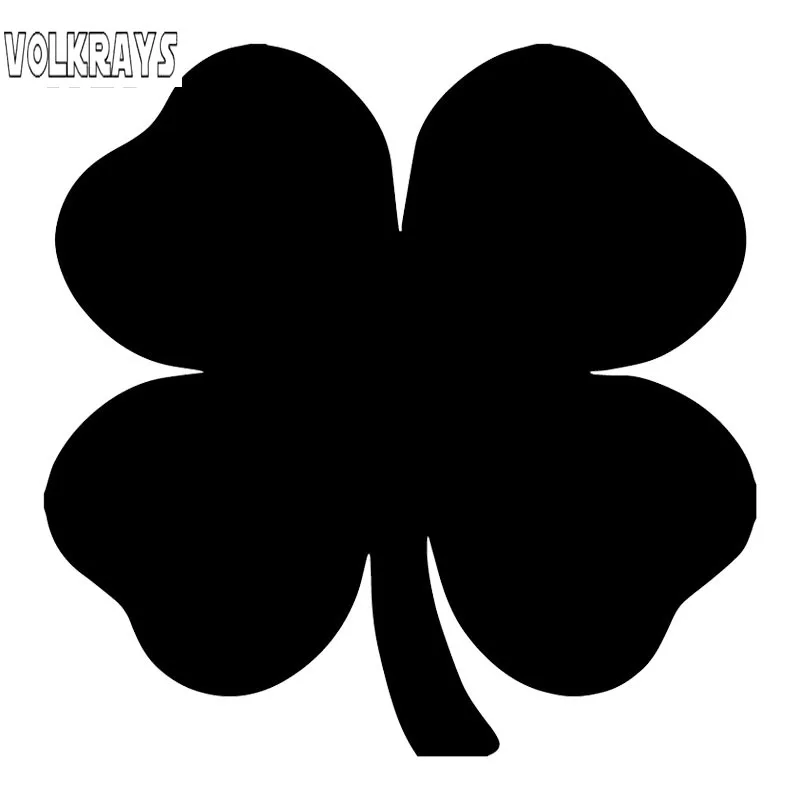 

Volkrays Cartoon Car Sticker Four-Leaf Clover Accessories Reflective Waterproof Cover Scratches Sunscreen Vinyl Decal,14cm*14cm