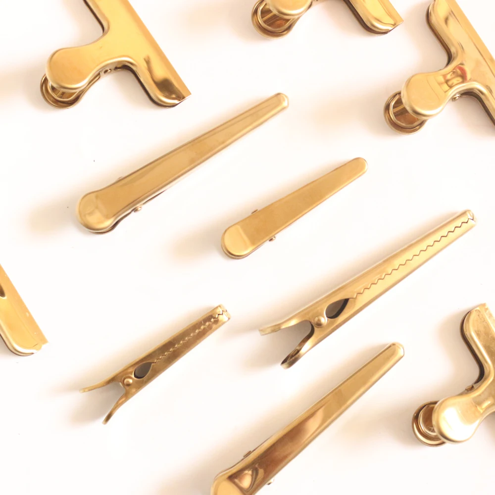 Domikee Оригинальные металлические медные зажимы для канцелярских принадлежностей