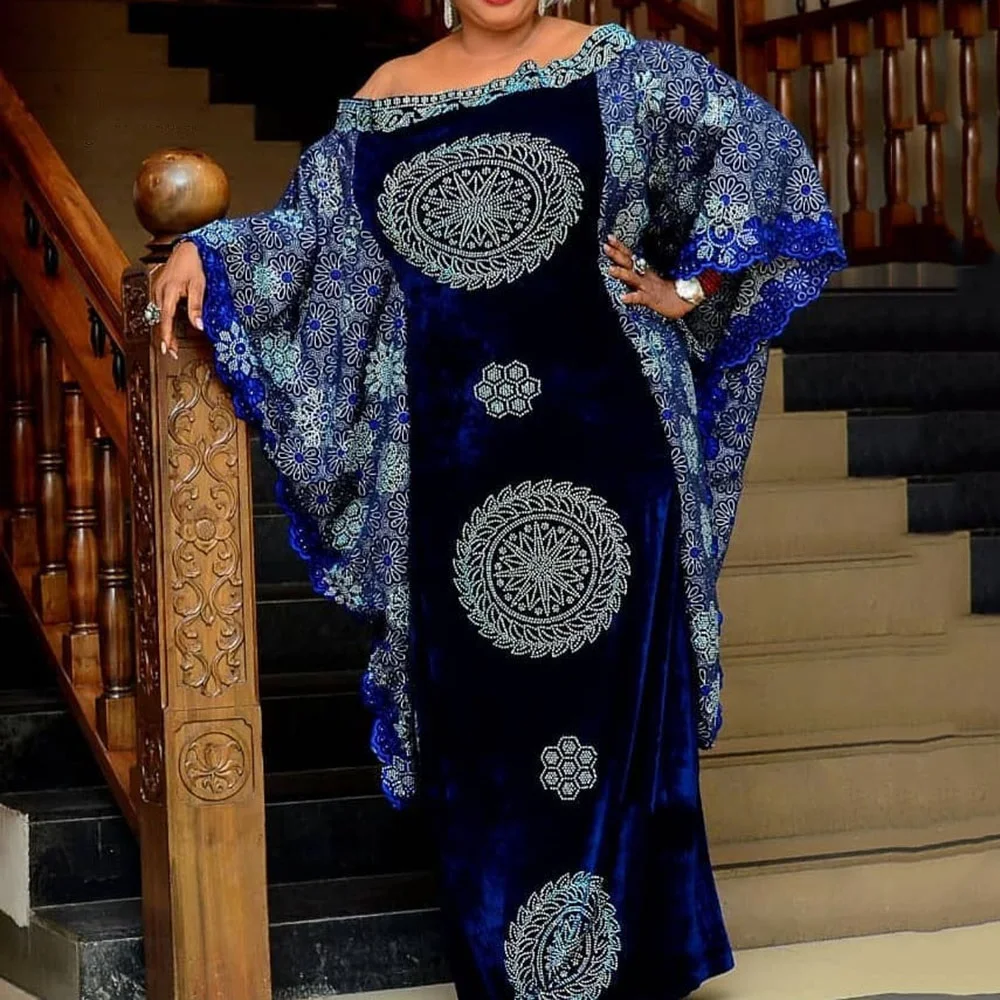 

Oversized Pullover Long Robe Dress African Women Abaya Dubai 2021 Spring Summer Party Maxi Casual Plus Size Ladies Print Dresses