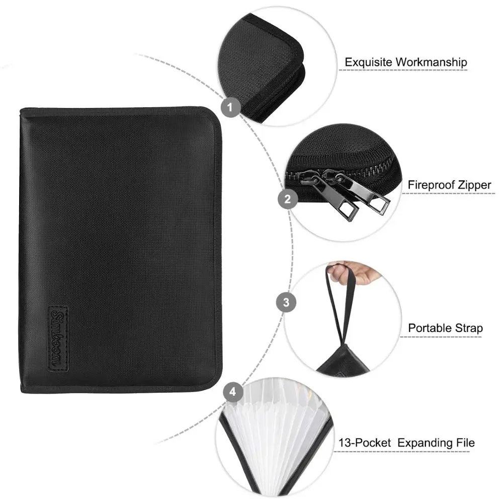 Новинка 2019 огнеупорная водонепроницаемая сумка для документов формата А4 папка