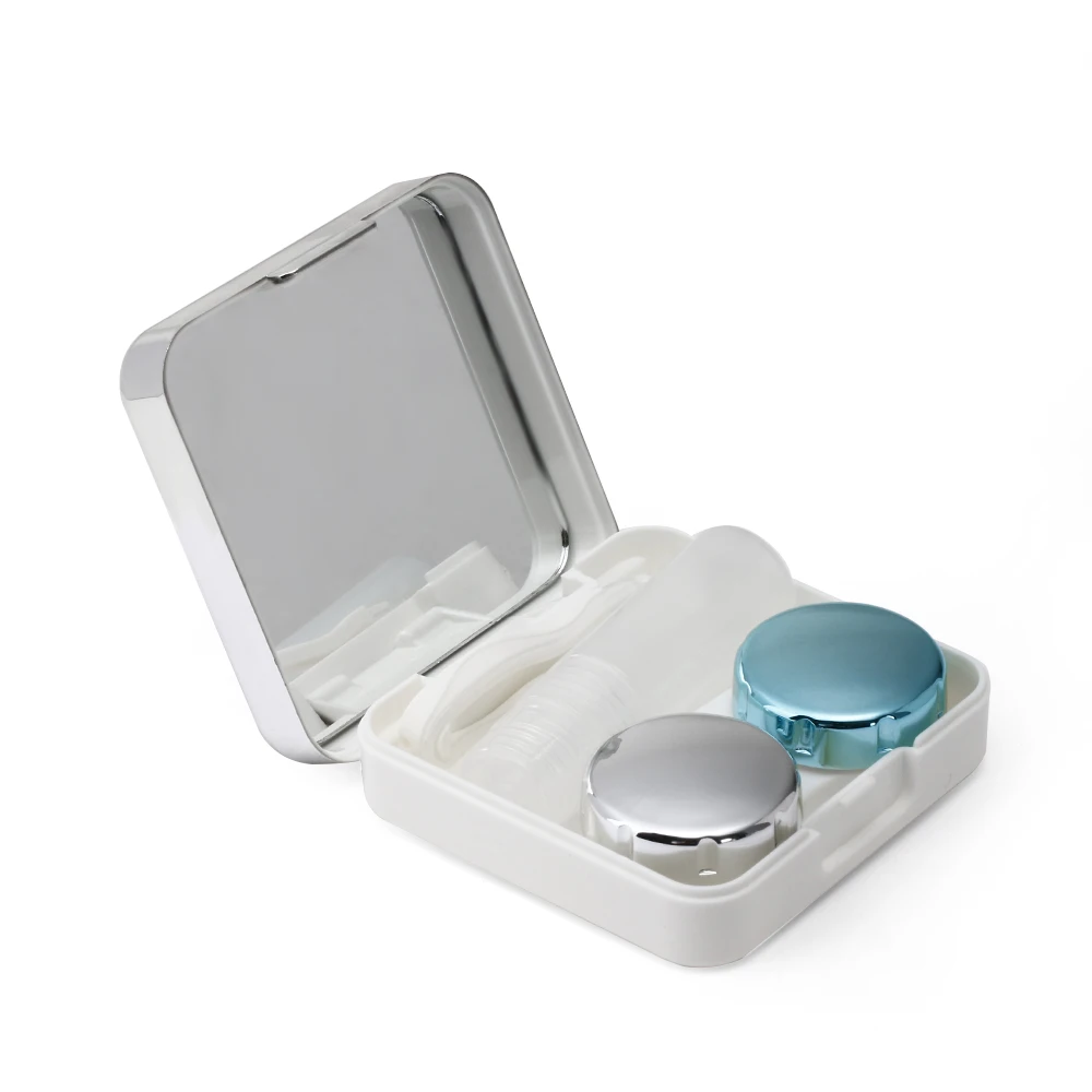 Type 2-silver 1 шт. мини модный милый унисекс чехол для контактных линз портативный дорожный мраморный полосатый футляр для очков Набор для ухода за глазами для хранения - Цвет: Type 2-silver