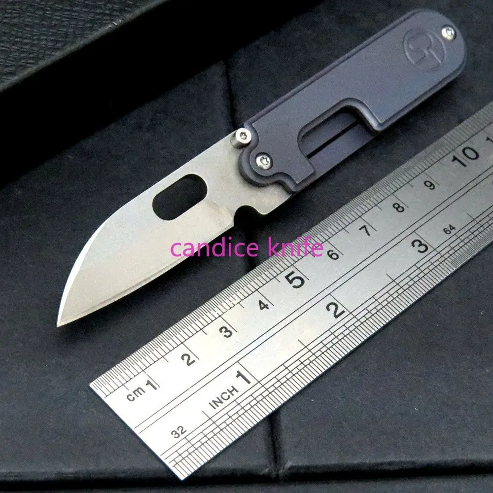 Высококачественный складной карманный нож с титановой ручкой лезвием из камня