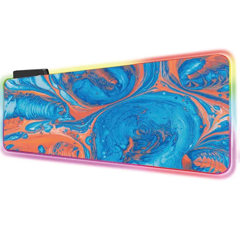 

MRGBEST Marble RGB LED Large Mouse Pad USB Wired Lighting Gaming Gamer Mousepad Keyboard Colorful Luminous for PC Mice Mat