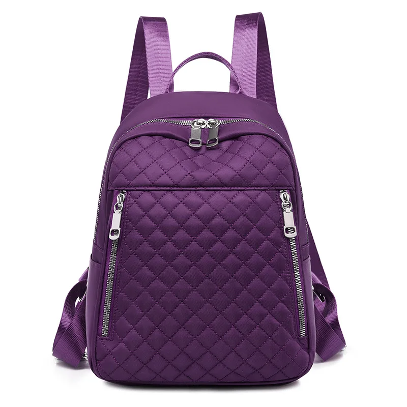 

Women's Backpack Designer 2022 Nylon Plaid School Bag Backpacks for Women Luxury Female Backpack Capacity Backpacks Mochila