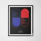 Матричный Нео плакат, научная фантастика фильмы, 90s фильмы, морфеус, красная таблетка, синяя таблетка, Кеану Ривз, домашний декор холст живопись
