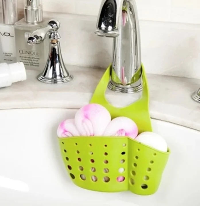 

Kitchen Bath Rack Snap Fastener Sink Hanging Storage Bag Basket Organizer Bathroom Box Drain Faucet Sponge Holder Gadgets