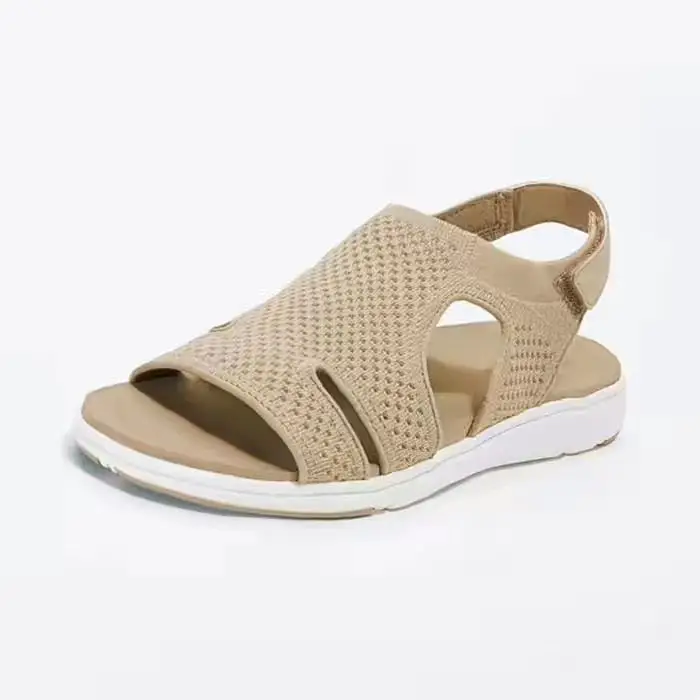 

Beige Heeled Sandals Fashion Womens Shoes 2021 Large Size Breathable Black Luxury Girls Comfort Closed Elastic Band Big New Low