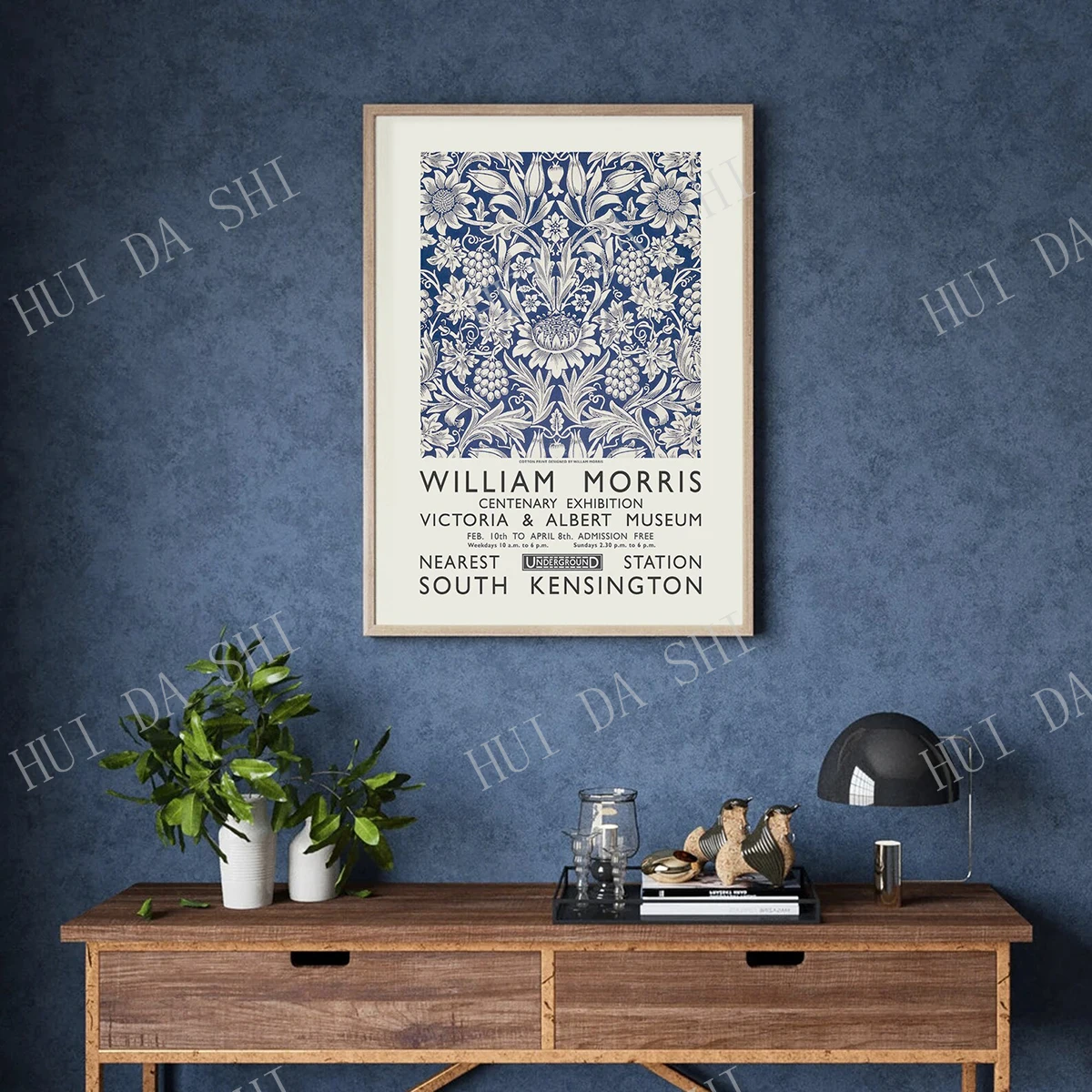 

William Morris Print, Morris Vintage Exhibition Poster, Floral Art Print, Vintage Floral Poster, Morris Sunflower Wallpaper