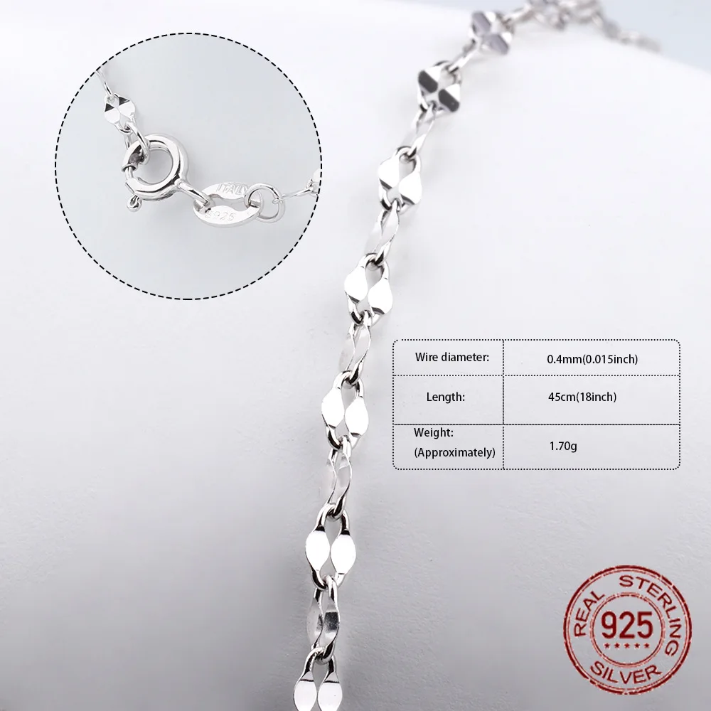 

Four Leaf Grass Weekday Necklace S925 Sterling Silver Single Chain Simple Popcorn Chain Power Necklaces Flower Wedding COTTON
