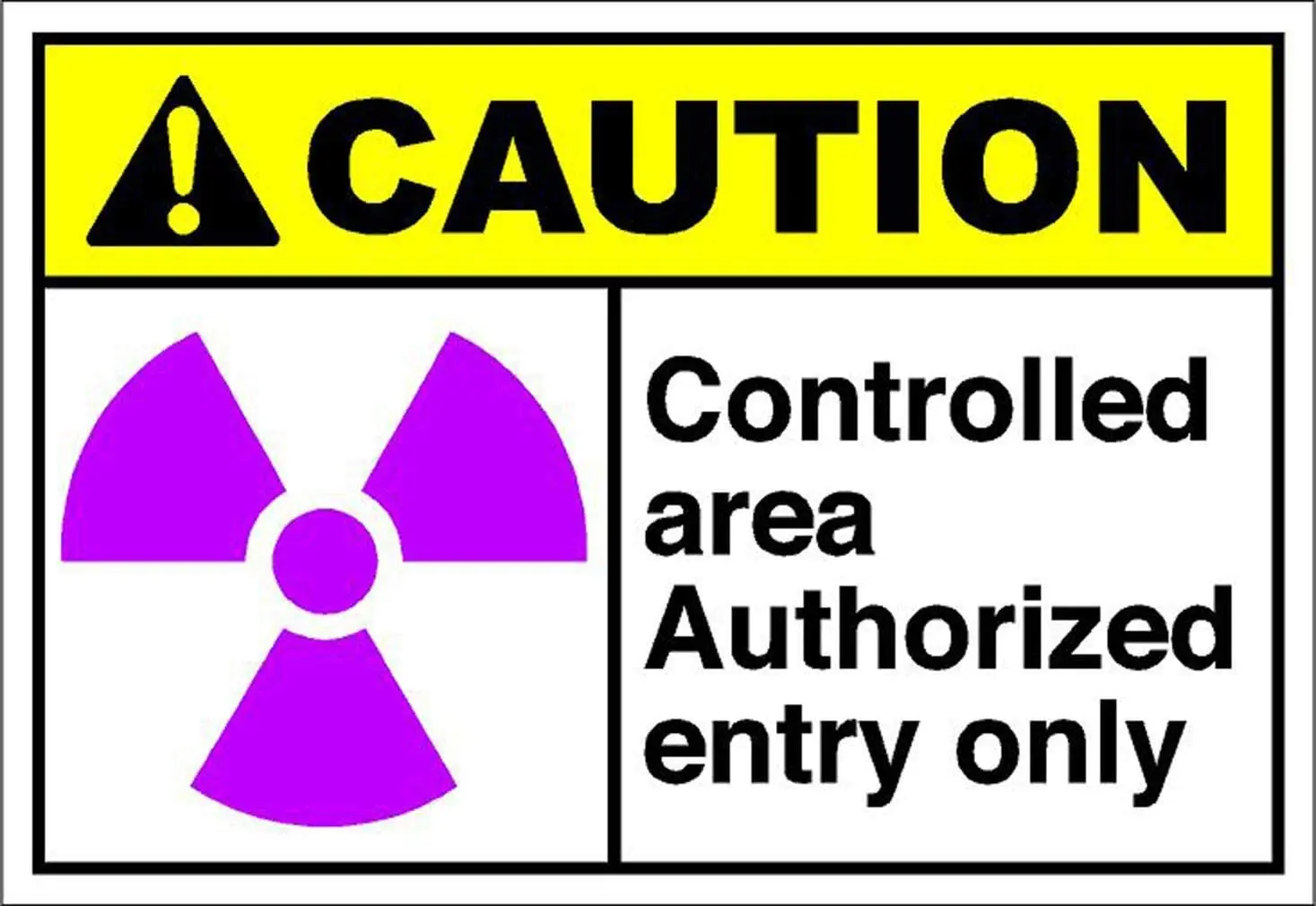 

Controlled Area Authorized Entry Only Caution OSHA/Ansi Poster Funny Art Decor Vintage Aluminum Retro Metal Tin Sign