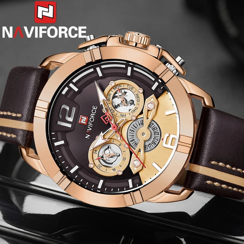 NAVIFORCE водонепроницаемые мужские часы спортивные военные армейские бизнес