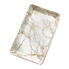 Скандинавские Золотые Мраморные керамические Столовые приборы десерт S чай k салат закуска торт лоток для чая лоток для хранения ювелирных изделий