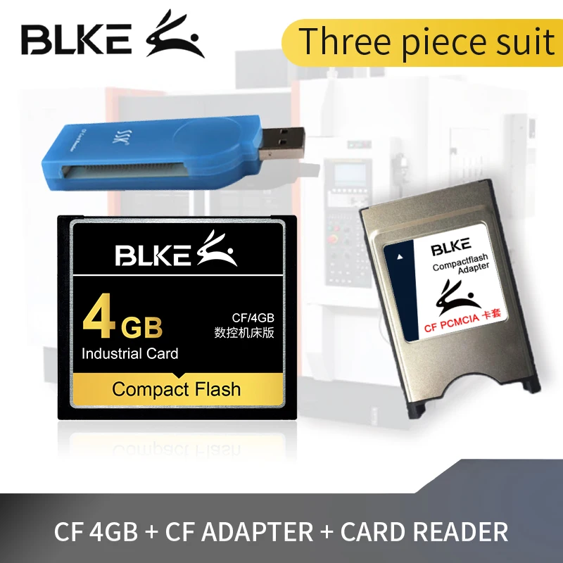 Комплект из трех предметов: CF карта BLKE + адаптер кардридер компактная флэш 4G 2G 1G 512M