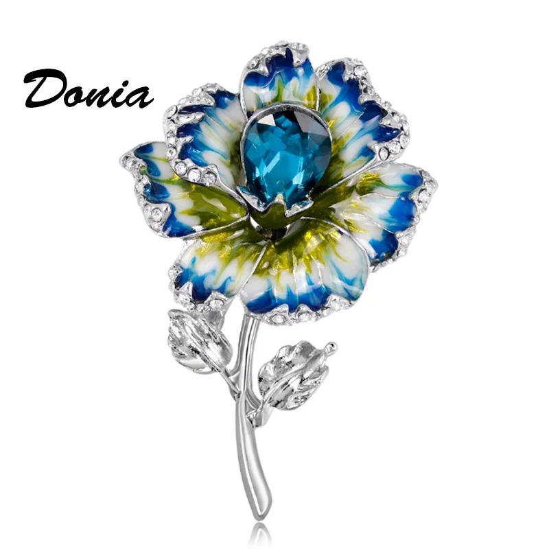 Donia ювелирные изделия модная стеклянная эмалированная брошь окрашенная