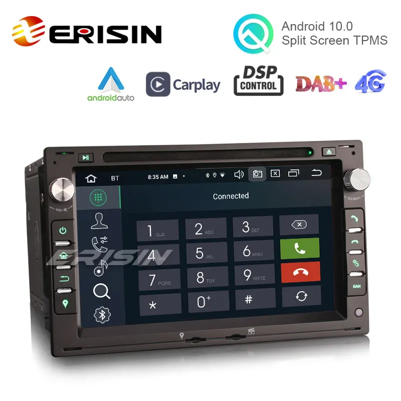 Erisin ES8186V 7 &quotAndroid 10 0 автомобильная стереосистема для VW Golf Passat Polo сидение Bora Peugeot 307