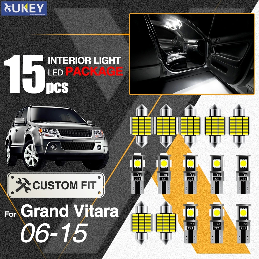 

Xukey для Suzuki Grand Vitara 2006-2013, автомобильная внутренняя карта, кабина, светодиодный комплект освещения, номерной знак, грузовая площадь, купол, ла...