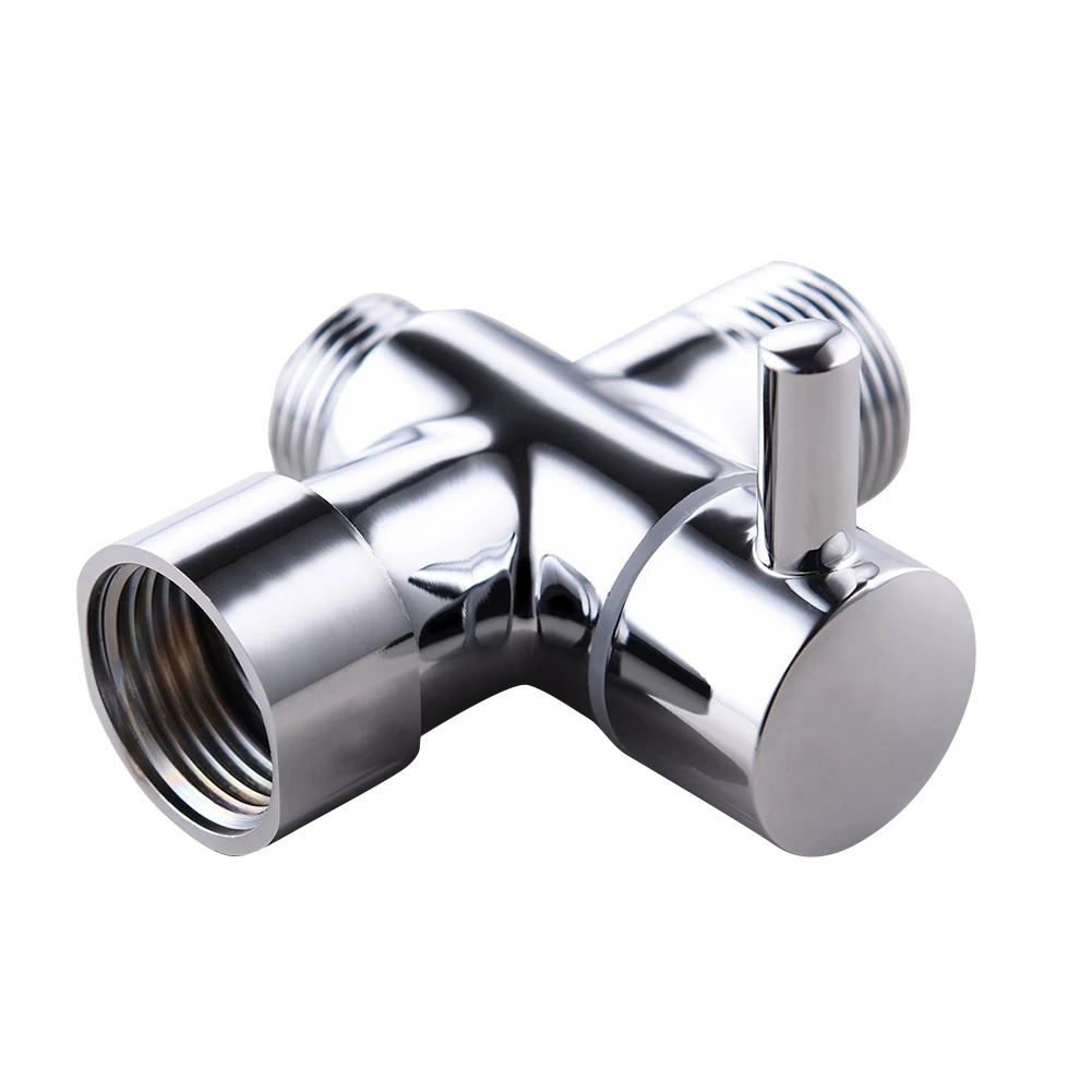 3-полосный угловой клапан для ванной комнаты душевой рычаг Современный Твердый