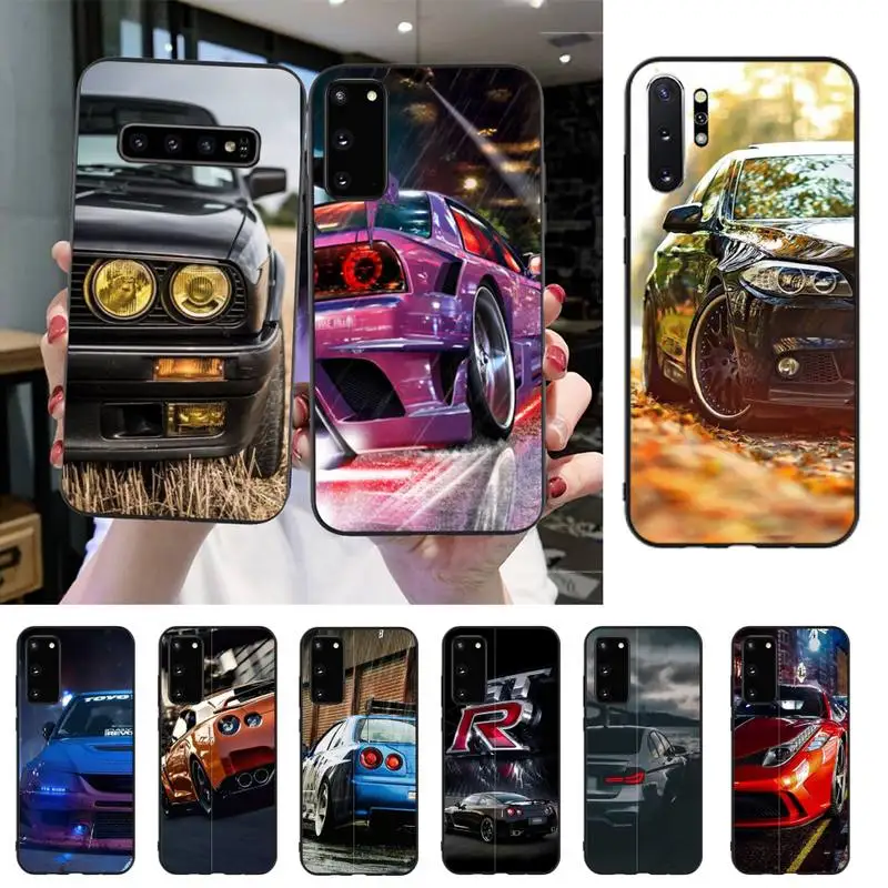 

YNDFCNB Cool sports car design Black Cell Phone Case For Samsung S20 S10 S8 S9 Plus S7 S6 S5 Note10 Note9 S10lite