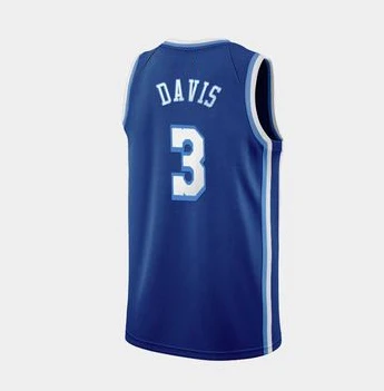 

Mens American Basketball Jerseys Clothes European Size Anthony Davis #3 T Shirts Cotton Tops Cool Loose Men Clothing Off White