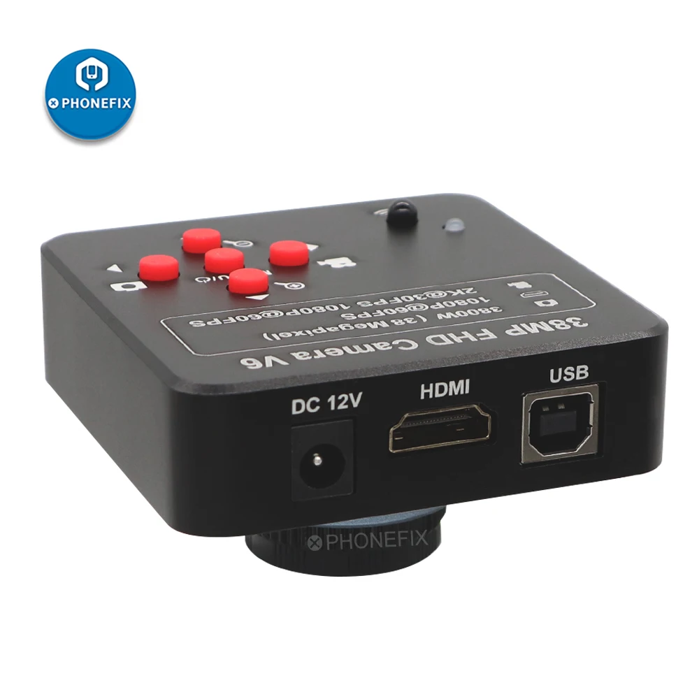 Набор промышленного видеомикроскопа 38MP 1080P 2K HDMI VGA USB микроскоп камера 180X C