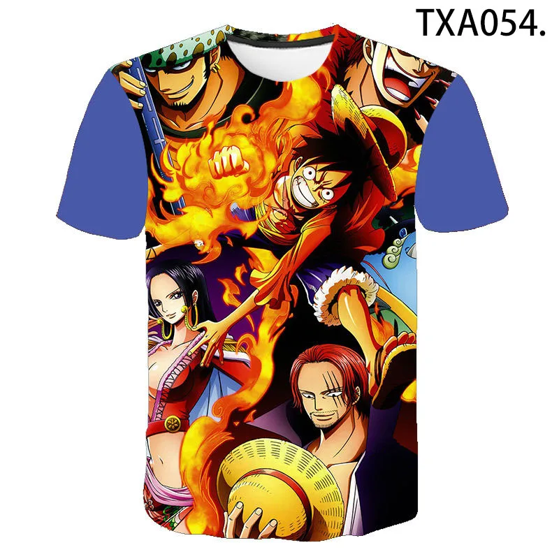 

Summer Anime One Piece 3D Printed T Shirt Short Sleeve Men Women Children Casual Streetwear Boy Girl Kids Fashion Cotton Tops