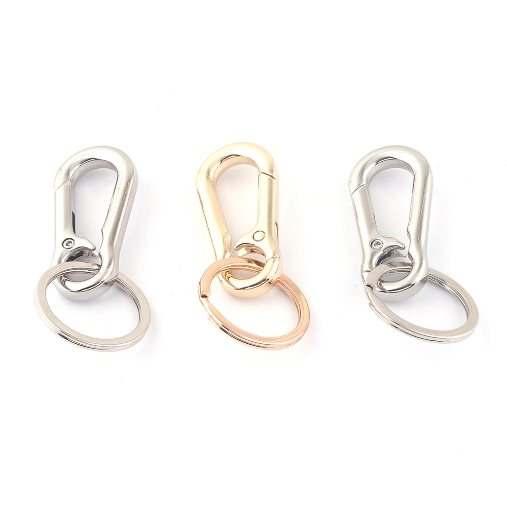 

Gold Metal Carabiner Clip Keyring Keychain Holder Purse Harnesses Organizer for Car/Key Finder Hook Hardware Dog ID Tag Holder