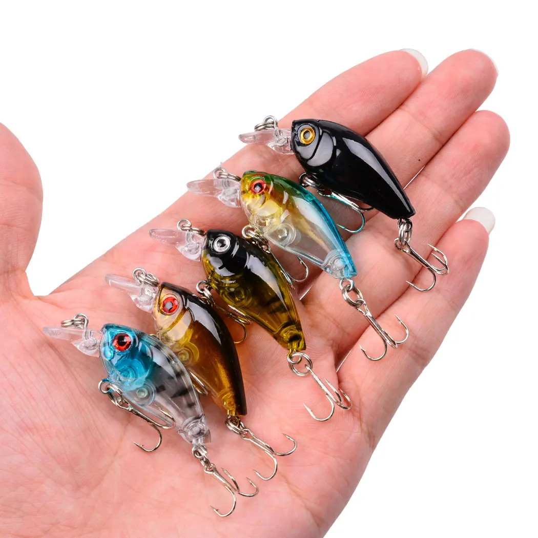 

53pcs Mini Crank Fishing Lures Set Kit Hard Bait Minnow Floating Swing Crankbait Crazy Wobblers Artificial Bionic Fishing Lure