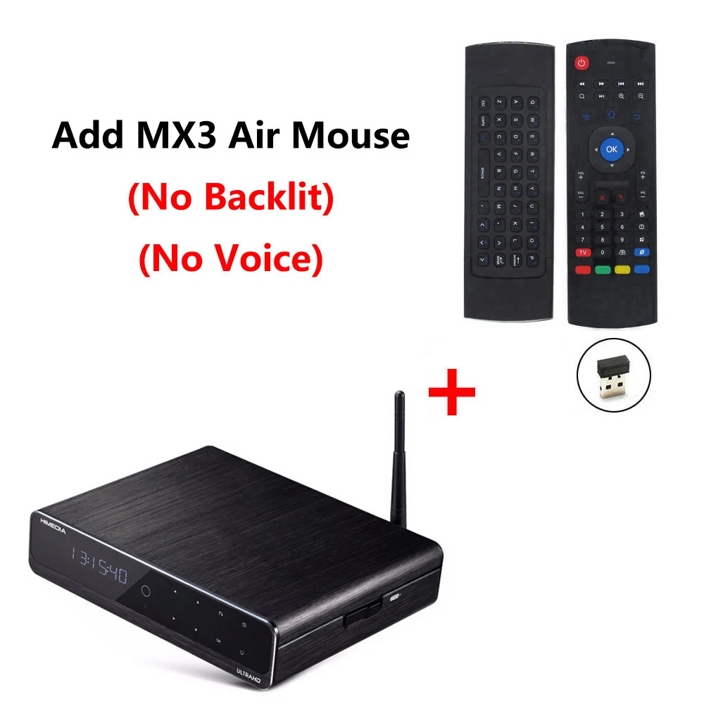 Himedia Q10 Pro Обновление Android 7,1 ТВ приставка 2GB 16GB 2,4G/5G wifi DTS Bluetooth Smart BOX Поддержка 3," SATA HDD AV - Цвет: Q10 Pro add MX3