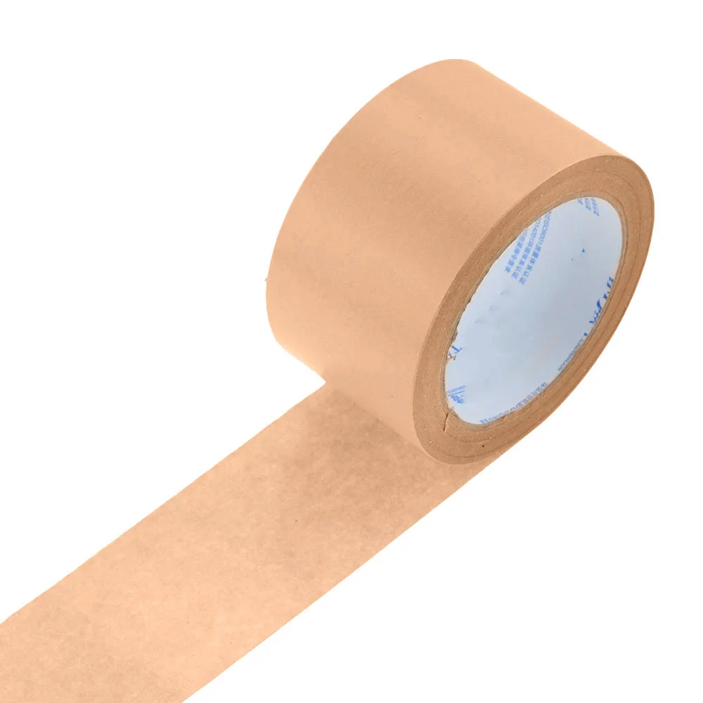 30m Gummed Kraft Paper Tape Bundled Adhesive Paper Tapes Sealed Water Activated Carton Painting Sticker For Packaging Tools