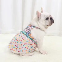 cute summer short skirt for fat dog short summer small dog vest outfitsteddy corgi french bulldog pug puppy clothes dog dress