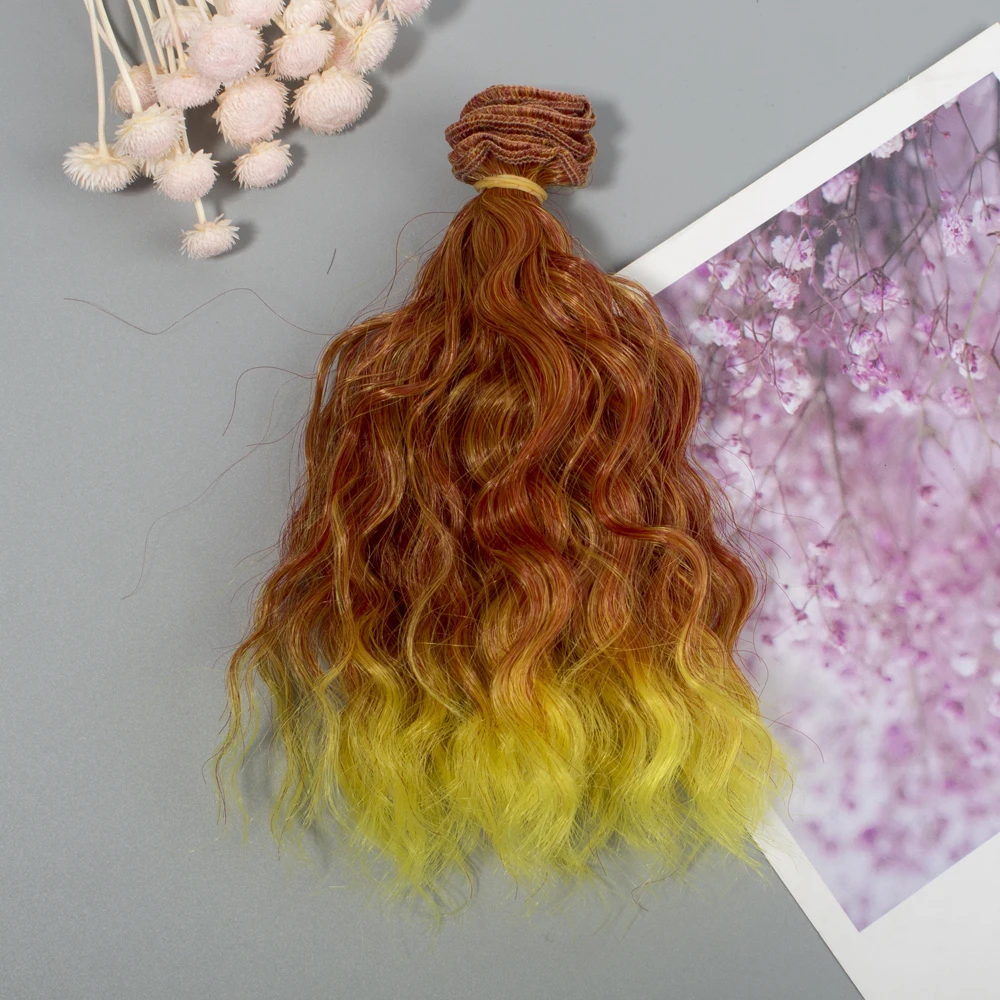 M130MTT2104 Aidolla модные DIY 15*100 см мини-локоны вьющиеся парики высокотемпературный материал прямые волосы парик для BJD куклы аксессуары - Цвет: M130MTT2104