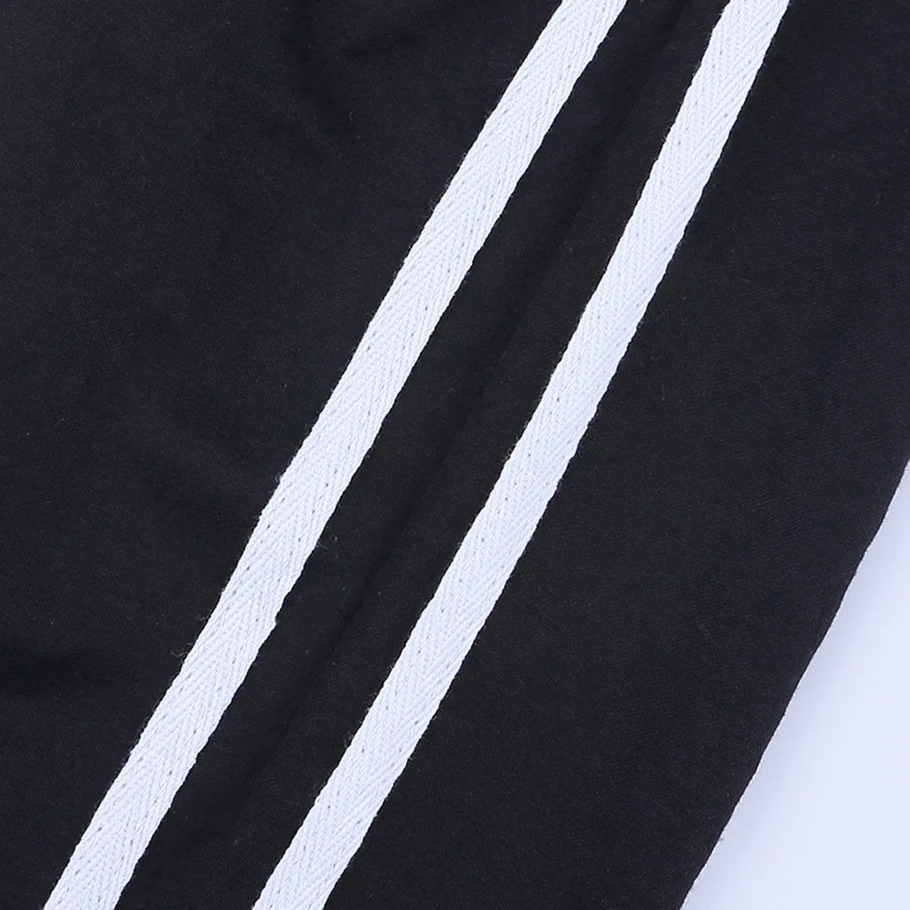 Детские спортивные повседневные штаны для малышей длинные в полоску с защитой от