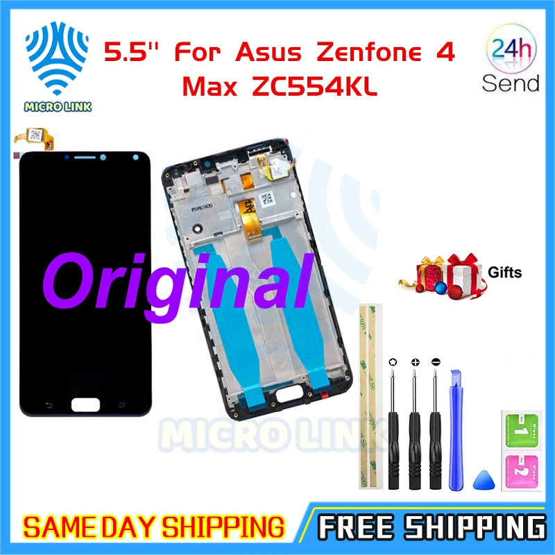 

Оригинальный ЖК-дисплей 5,5 ''для Asus Zenfone 4 Max ZC554KL, сенсорный экран, дигитайзер, запасные части ZenFone 4 Max ZC554KL X001D