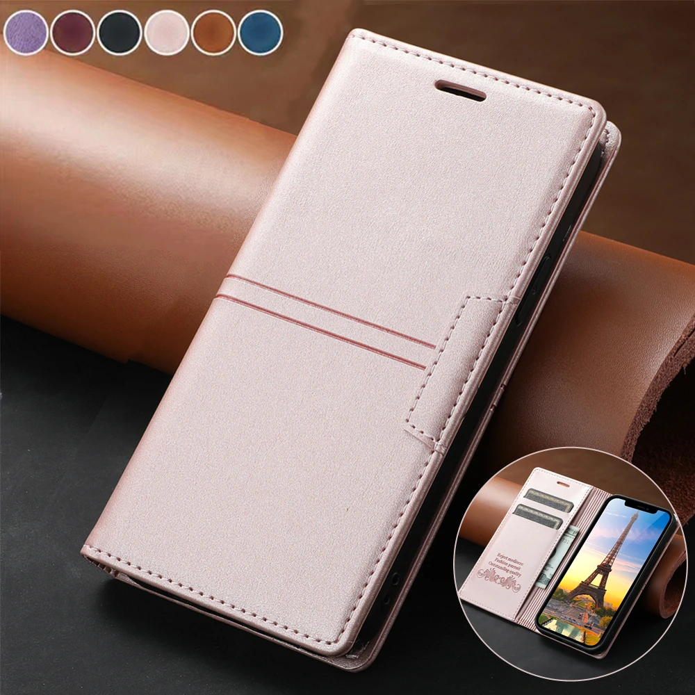 Матовый кожаный чехол-книжка для Sony Xperia 10 20 8 5 2 1 III II I XZ5 XZ4 компактный Магнитный